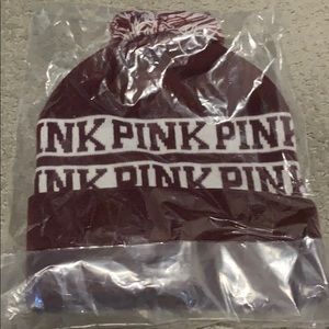 Pink Beanie-Maroon